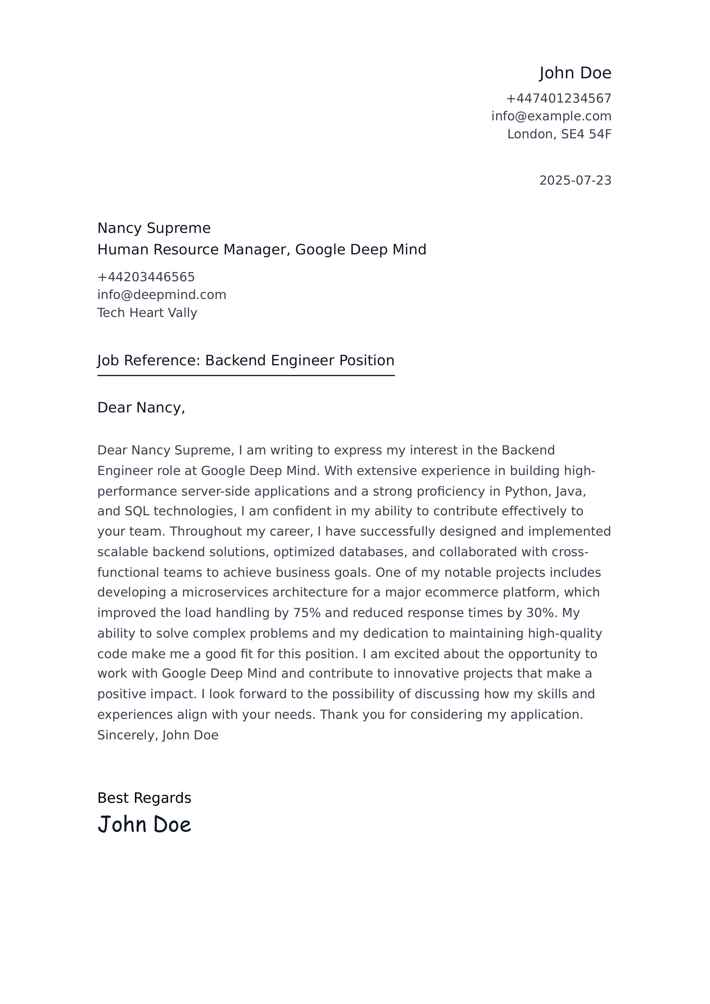Cover Letter category of templates